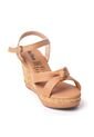 Price Shoes Sandalia Plataforma Para Mujer 462JC016AMARETTO de Price Shoes