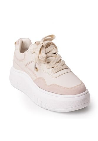 Price Shoes Tenis Moda Para Mujer 822676BEIGE Price Shoes