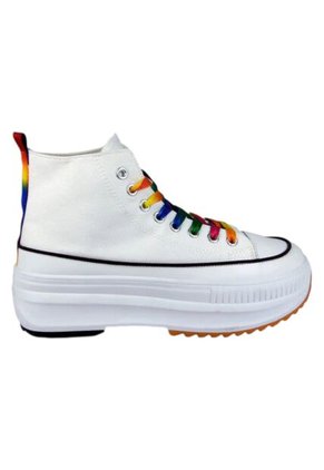 PriceShoes Tenis Plataforma Moda Para Mujer 622C62F1021BLANCO