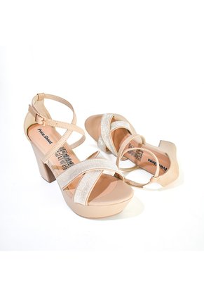 Price Shoes Tacones Plataforma Brillo Mujer 182CE380AVELLANA