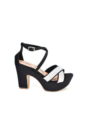 Price Shoes Tacones Plataforma Brillo Mujer 182CE380NEGRO