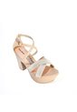Price Shoes Tacones Plataforma Brillo Mujer 182CE380AVELLANA de Price Shoes