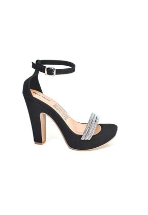 Price Shoes Tacones Plataforma Strass Mujer 182FL391NEGRO