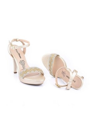 Price Shoes Tacon Elegante Mujer 542914CHAMPANA
