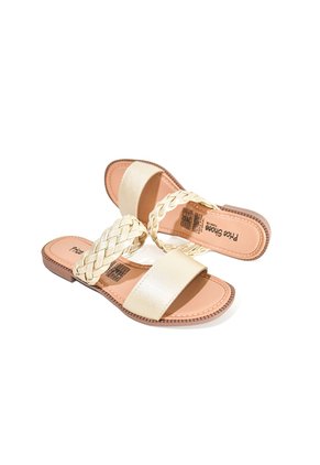 Price Shoes Sandalias Planas Trenza Mujer 692502CHAMPANA