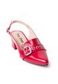 Price Shoes Tacon Bajo Para Mujer 9721221ROJO de Price Shoes