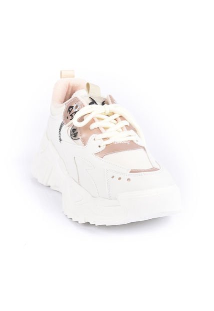 Price Shoes Tenis Moda Casual Mujeres 102002BEIGE