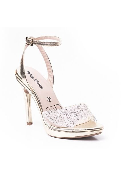 Priceshoes Sandalia Tacon Dama Elegante 882VS018CHAMPANA