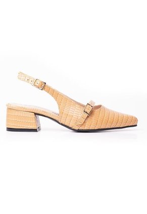 Price Shoes Tacon Puntudo Bajo Para Mujer 9721126CAMEL