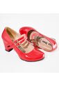 Price Shoes Tacones Doble Hebilla Mujer 9725012ROJO de Price Shoes