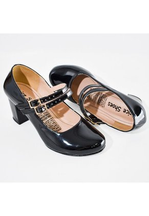 Price Shoes Tacones Doble Hebilla Mujer 9725012NEGRO