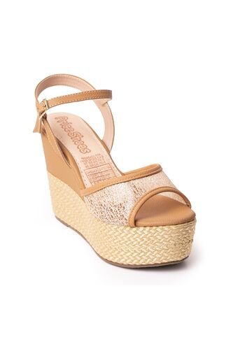 Price Shoes Plataformas En Yute Para Mujer 192M18AMARETTO Price Shoes