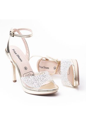 Priceshoes Sandalia Tacon Dama Elegante 882VS018CHAMPANA