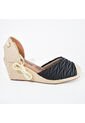 Price Shoes Plataformas De Yute Para Mujer 692A254NEGRO de Price Shoes