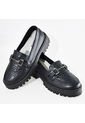 Price Shoes Mocasines De Tendencia Con Suela Track Para Mujer 1321146NEGRO de Price Shoes