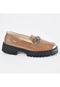 Price Shoes Mocasines De Tendencia Con Suela Track Para Mujer 1321165AMARETTO de Price Shoes