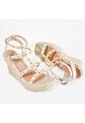 Price Shoes Plataforma Con Estoperoles Para Mujer 182AL844CHAMPANA de Price Shoes