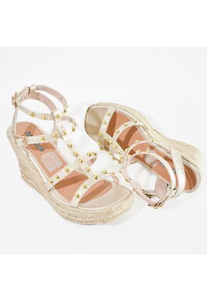 Price Shoes Plataforma Con Estoperoles Para Mujer 182AL844CHAMPANA