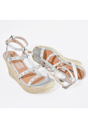 Price Shoes Plataforma Con Estoperoles De Moda Para Mujer 182AL844PLATA