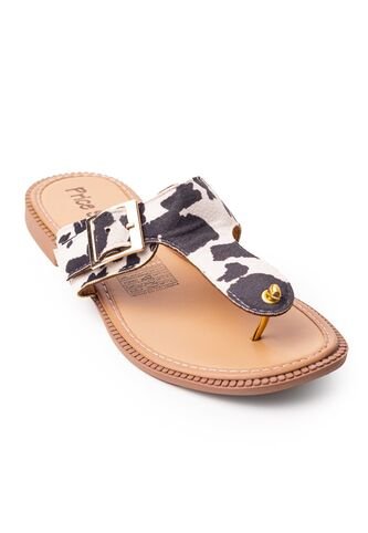 Price Shoes Sandalia Plana Para Mujer 692P49VTNEGRO Price Shoes