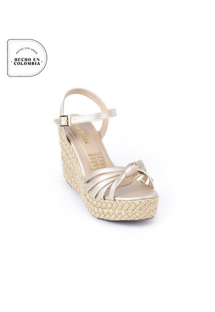 Priceshoes Sandalia Plataforma Dama 192715Champana - Compra Ahora | Dafiti  Colombia
