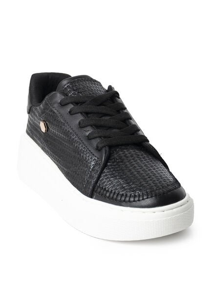 Price Shoes Tenis Con Plataforma Mujer 252D-08NEGRO