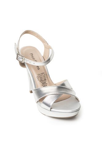 Price Shoes Tacones Con Plataforma Para Mujer 542919PLATA Price Shoes