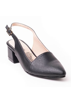 Price Shoes Tacon Cerrado Puntudo Mujer 542684-1NEGRO