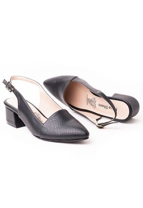 Price Shoes Tacon Cerrado Puntudo Mujer 542684-1NEGRO