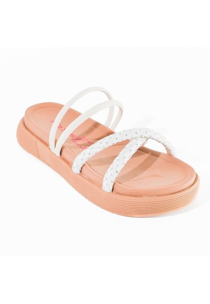 Price Shoes Sandalias Planas De Moda Mujer 912739BLANCO
