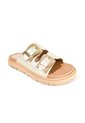 Price Shoes Sandalias Slide Doble Mujer 282LV402CHAMPANA de Price Shoes
