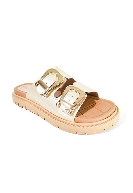 Price Shoes Sandalias Slide Doble Mujer 282LV402CHAMPANA