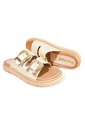 Price Shoes Sandalias Slide Doble Mujer 282LV402CHAMPANA de Price Shoes