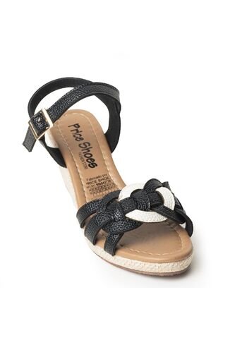 Price Shoes Plataformas  En Yute Para Mujer 692A221NEGRO Price Shoes