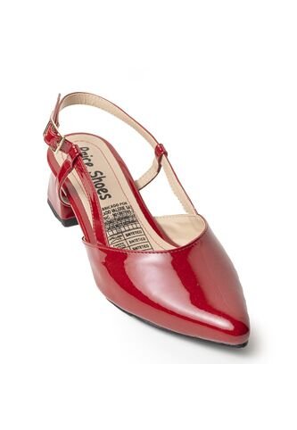 Priceshoes Zapatos Ejecutivo Puntudo En Charol Para Mujer 9721215ROJO Price Shoes