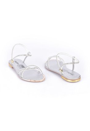 Price Shoes Sandalia Plana Para Mujer 482103PLATA