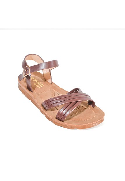 Price Shoes Sandalias Planas Moda Mujer 202BW932-258CHOCOLATE