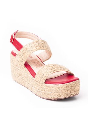 Priceshoes Plataformas En Yute Para Mujer 9521179ROJO