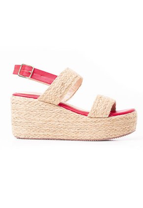 Priceshoes Plataformas En Yute Para Mujer 9521179ROJO
