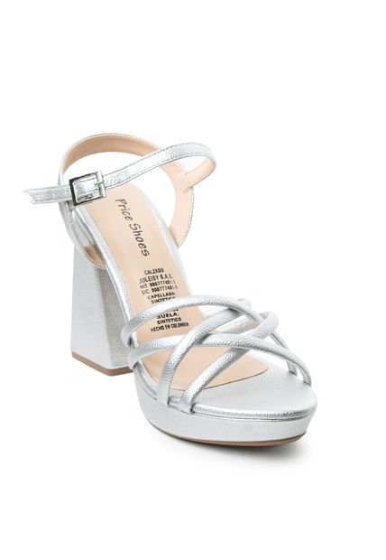 Price Shoes Tacon Moda Para Mujer 542905PLATA