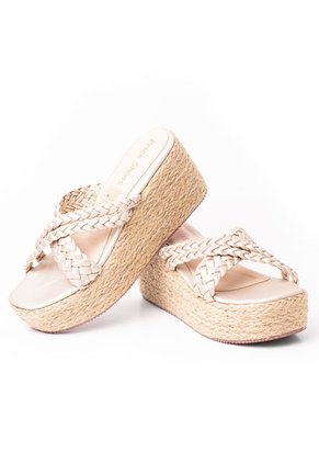 Priceshoes Plataformas En Yute Para Mujer 9521200CHAMPANA