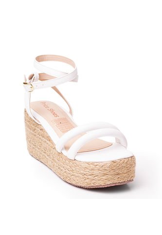 Priceshoes Plataformas En Yute Para Mujer 9521181BLANCO Price Shoes