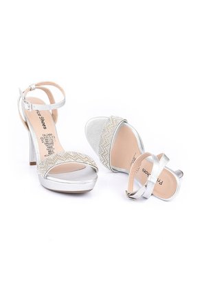 Price Shoes Tacon Elegante Mujer 542914PLATA
