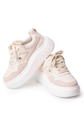 Price Shoes Tenis Moda Para Mujer 822676BEIGE