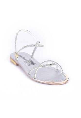 Price Shoes Sandalia Plana Para Mujer 482103PLATA Price Shoes