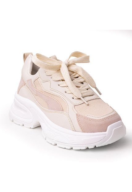 Price Shoes Tenis Moda Mujer 822632BEIGE