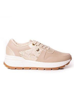 Price Shoes Tenis Moda Para Mujer 282M-532BEIGE