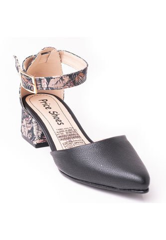Price Shoes Tacon Puntudo Bajo Para Mujer 9721054NEGRO Price Shoes