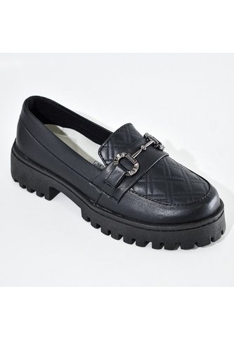 Price Shoes Mocasines De Tendencia Con Suela Track Para Mujer 1321146NEGRO Price Shoes