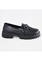 Price Shoes Mocasines De Tendencia Con Suela Track Para Mujer 1321146NEGRO de Price Shoes